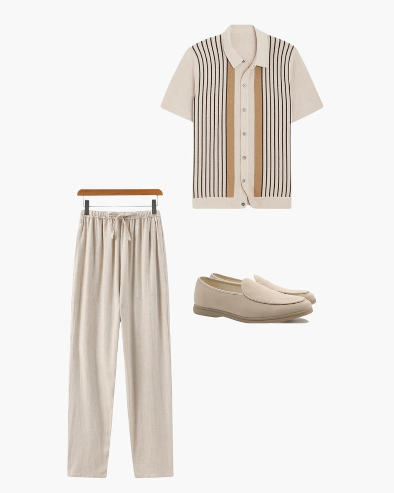Men's Retreat Set in Beige — Ardovena Sintra, main product view