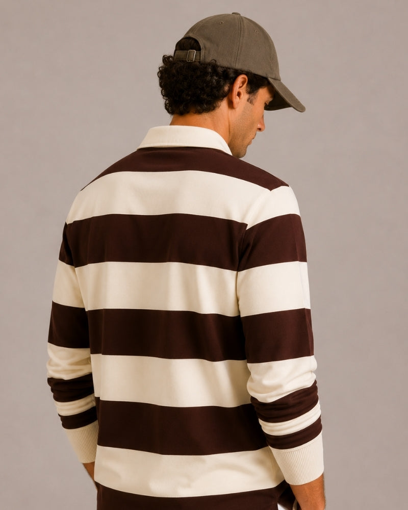 Additional view 04 of Men's Striped Rugby Polo in an available colour — Ardovena Sintra