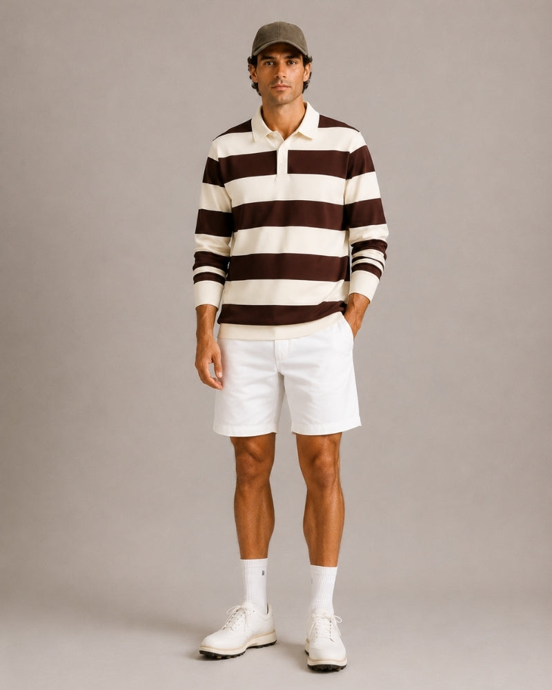Additional view 06 of Men's Striped Rugby Polo in an available colour — Ardovena Sintra