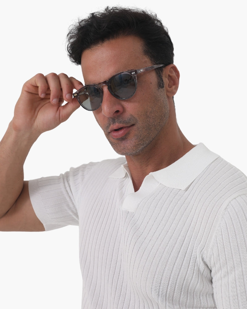 Close-up of material and construction details on unisex Sunglasses Polarised — Ardovena Sintra