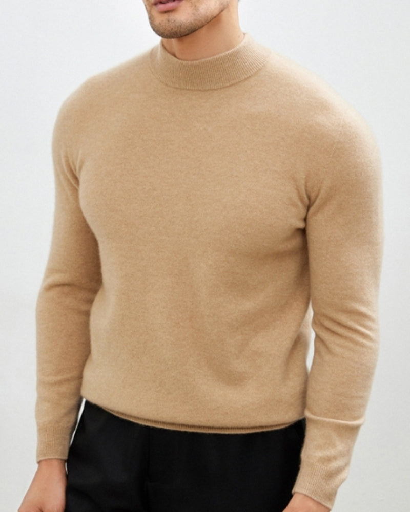 Close-up of material and construction details on men's Turtleneck — Ardovena Sintra