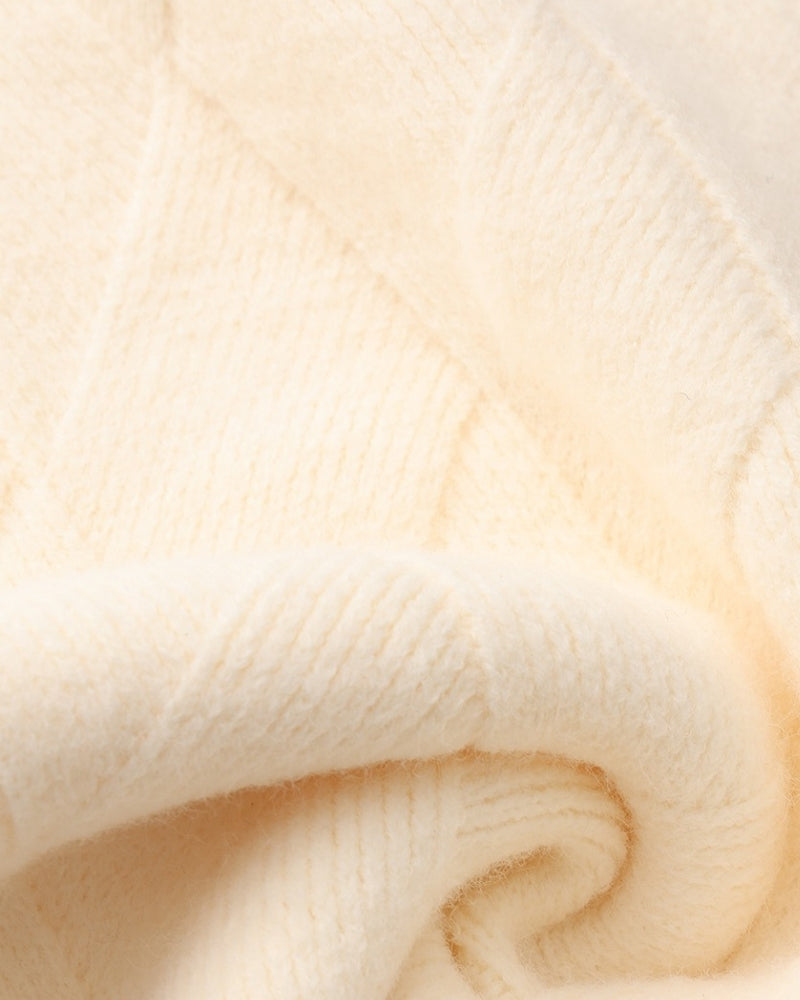 Additional view 08 of Men's Knit Diamond Knit Crewneck Sweater in an available colour — Ardovena Split