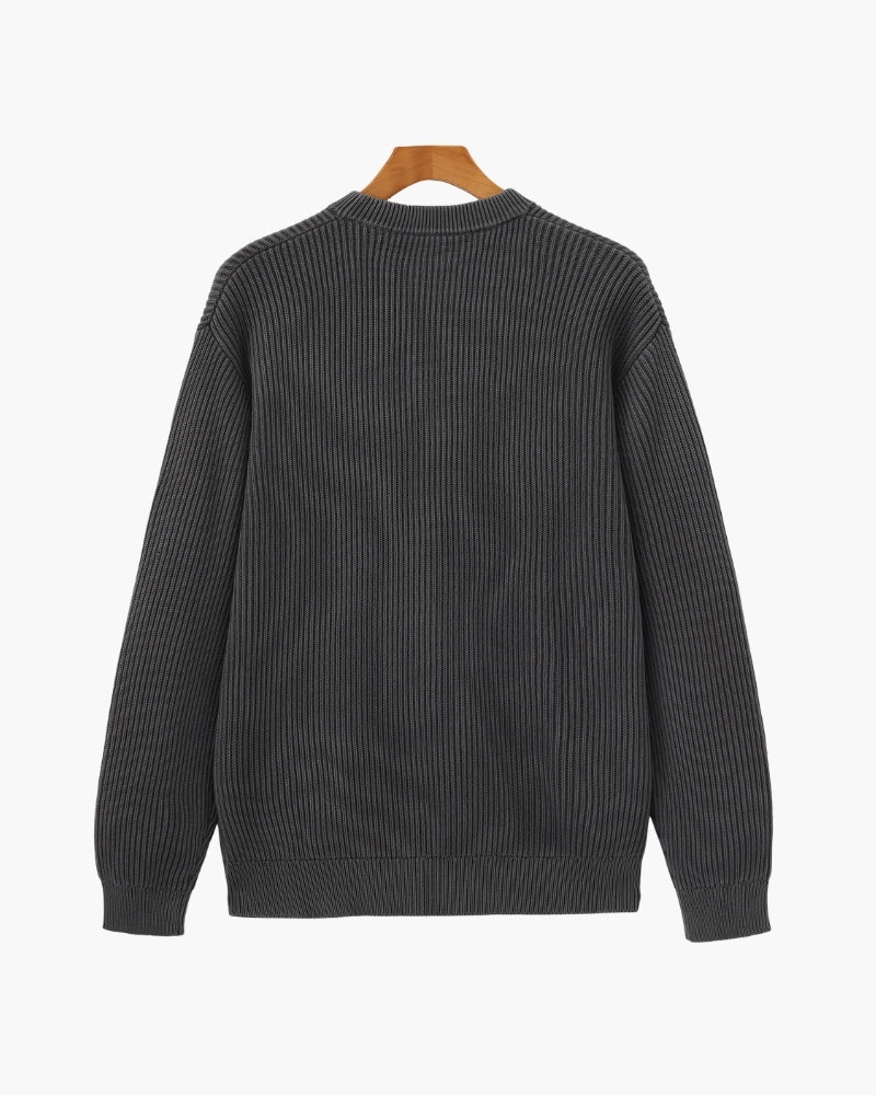 Additional view 08 of Men's Knit Rib-Knit Crewneck in an available colour — Ardovena Split