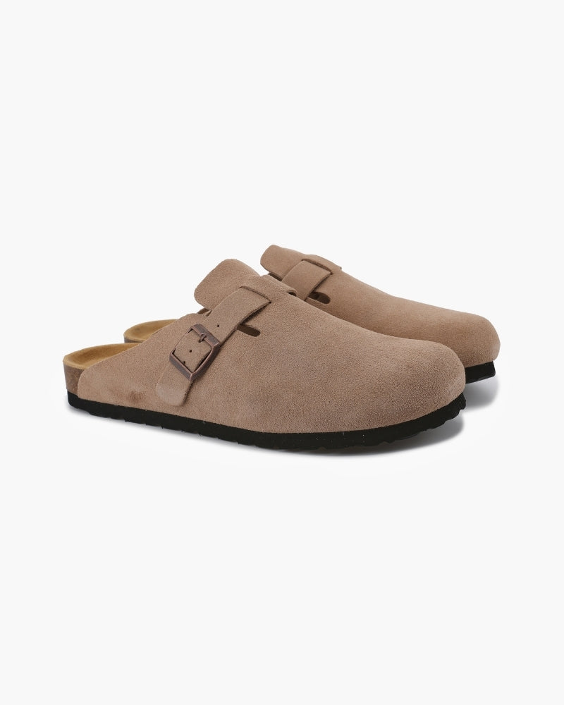 Back view of Men's Suede Suede Clogs in an available colour — Ardovena Split