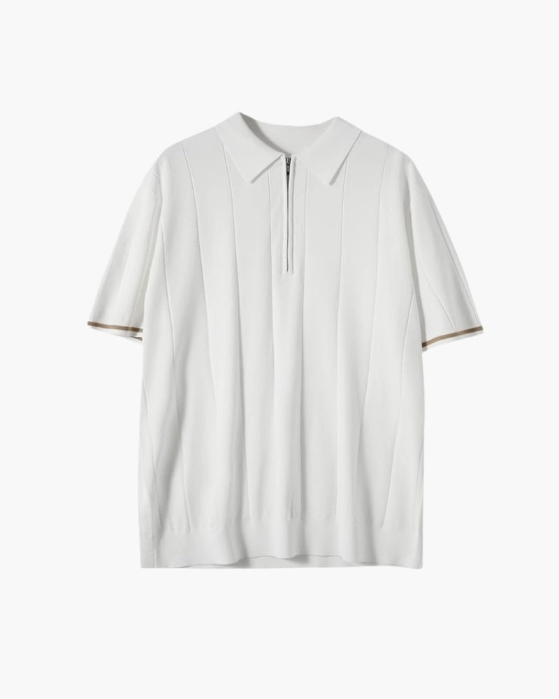 Back view of Men's Contrast-Trim Polo in an available colour — Ardovena Tavira