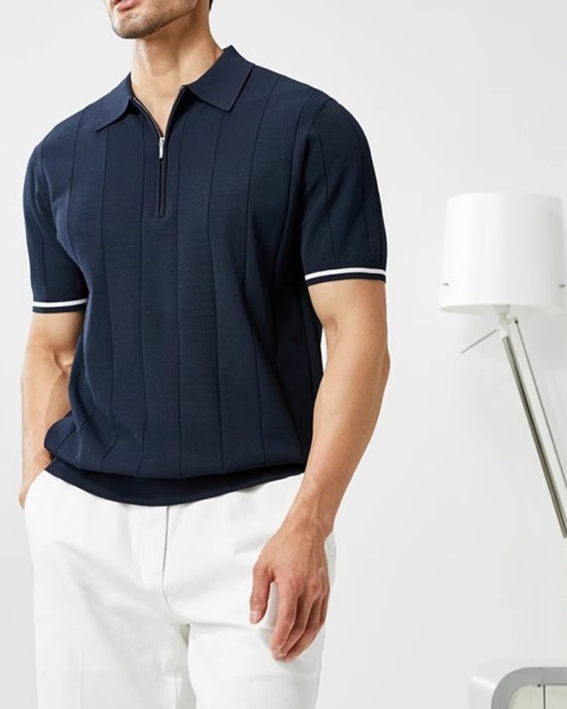 Additional view 04 of Men's Contrast-Trim Polo in an available colour — Ardovena Tavira