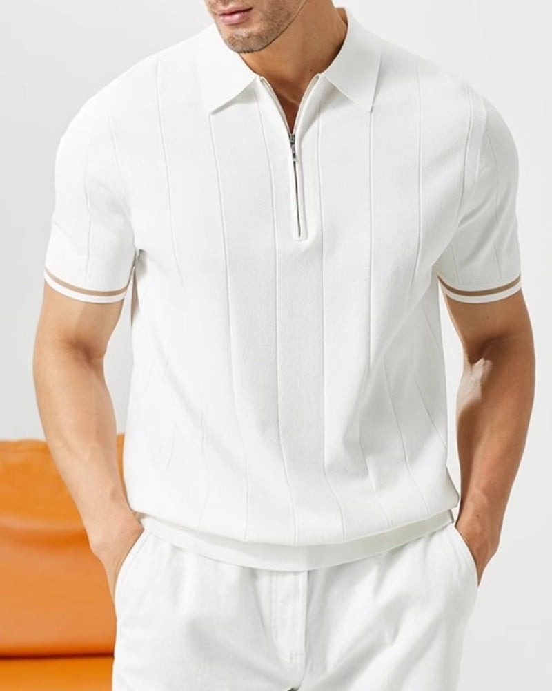 Additional view 05 of Men's Contrast-Trim Polo in an available colour — Ardovena Tavira