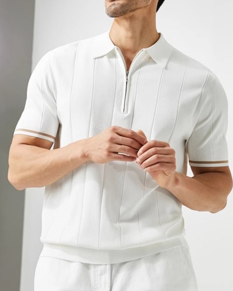 Additional view 06 of Men's Contrast-Trim Polo in an available colour — Ardovena Tavira