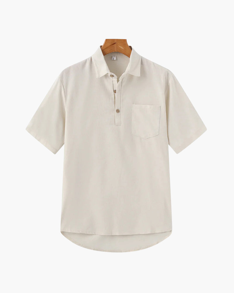 Men's Linen Linen Polo in an available colour — Ardovena Tavira, main product view