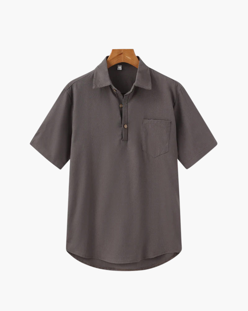 Additional view 08 of Men's Linen Linen Polo in an available colour — Ardovena Tavira