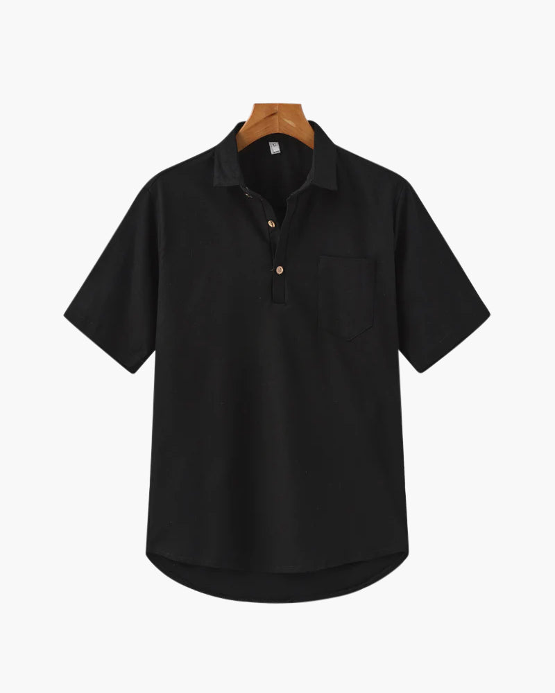 Additional view 09 of Men's Linen Linen Polo in an available colour — Ardovena Tavira