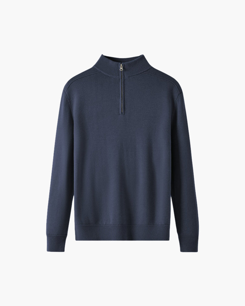 Additional view 07 of Men's Knit Merino Wool Zip-up Sweater in an available colour — Ardovena Tavira