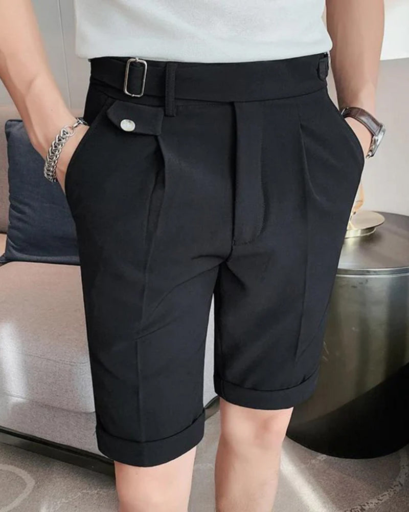 Back view of Men's Short Tailored Shorts in an available colour — Ardovena Tavira