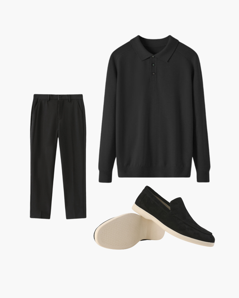 Men's Winter Set in Black — Ardovena Tavira, main product view
