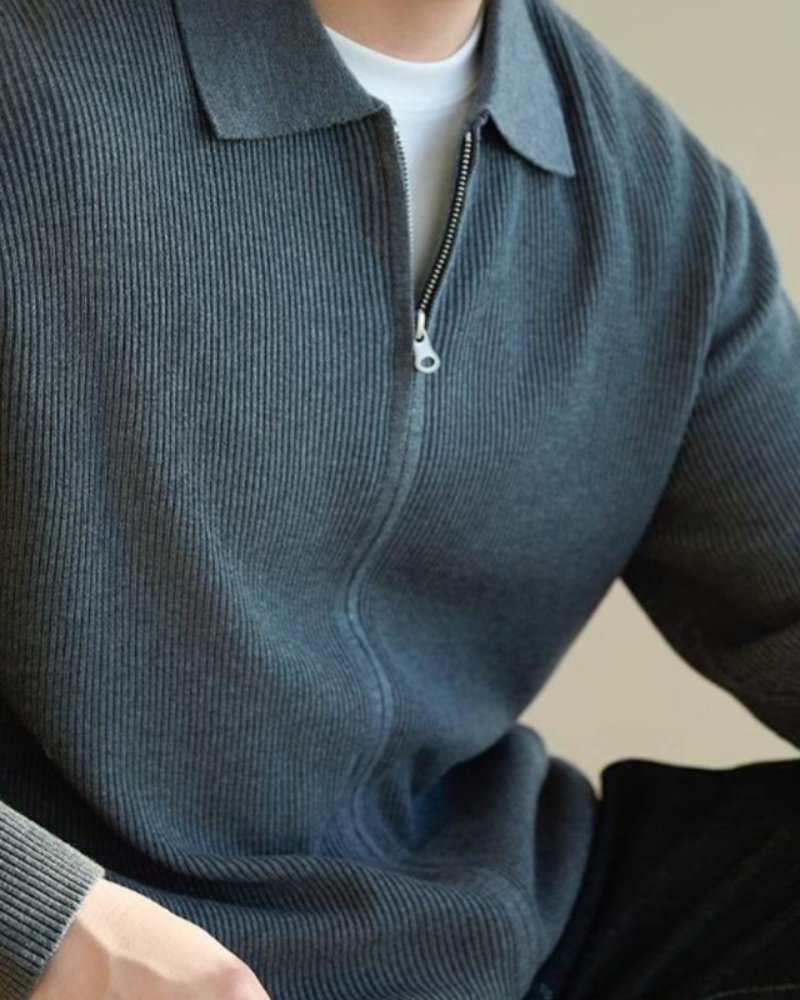 Back view of Men's Knit Wool Vest in an available colour — Ardovena Tavira